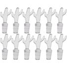 12 Tampas Vedantes para Garrafas de Vinho 8X2cm Cactus PVC Rolha Transparente