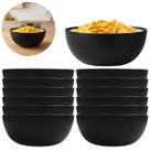 12 Tigela Bowl 700ml Pote Sobremesa Preto Restaurante Japa