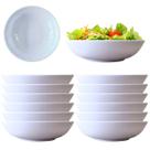 12 Tigela Redonda Cumbuca Saladeira em Melamina Branca 680ml