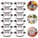12 Tigelas Bowl em Inox Pote Sobremesas Pet Cozinha 500ml