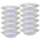 12 Tigelas Bowl Redonda Funda 1200ml em Melamina Bege 1,2L