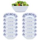 12 Tigelas Bowl Saladeira Pote em Melamina Quadrada 1,5L