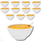 12 Tigelas Cumbuca Melamine Caldo Sopa Açaí Sorvete 400ml