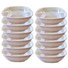12 Tigelas Saladeira Grande Melamina 1,5L Espiral Luxo Bege