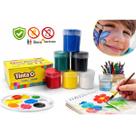 12 Tinta Guache 6 Cores cada 15ml Atóxica Escolar Infantil Desenhos