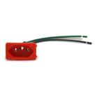 12 Tomada Embutir 3 Pinos Tpa2-3 10a com Rabicho 15cm Vermelho