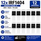 12 Transistor IRF1404 MOSFET Canal N 40V 162A TO-220 Origina 12 Transistor IRF1404 MOSFET Canal N 40V 162A TO-220 Origina