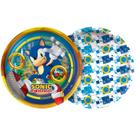 12 uni Decoração festa aniversário Sonic Pratos 18cm