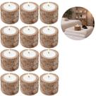 12 Velas Decorativa com Castiçal Tronco Madeira Natural 12 Velas Decorativa com Castiçal Tronco Madeira Natural