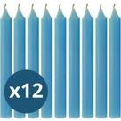 12 Velas Iemanjá Azul Vela Palito Azul Umbanda Candomblê