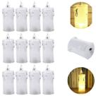 12 Velas LED Transparente Luz Eletrônica Decorativa 8cm