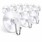 12 Ventosas Silicone C/ Gancho De Metal Resistente Multiuso