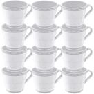 12 Xícaras de Chá Tramontina Gabrielle em Porcelana Decorada 185 ml 96011021