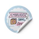 120 Adesivos Embalado com Amor Vinil etiqueta redondos mimo b Gratidão