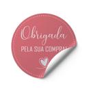 120 Adesivos Obrigado pela compra rosa Vinil etiqueta redondos mimo Gratidão