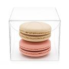 120 Caixas acetato 5x5x5cm transparente para 2 macarons 0,21mm