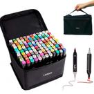 120 Canetas Coloridas Canetinhas Marcador TOUCH Kit Profissional PREMIUM