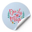 120 Etiquetas Auto Colante Adesivos Redondos Dias Das Mães Fundo Azul AD312