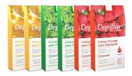 120 Folhas Pronta Corporal Depilflax Morango Hortelã Natural