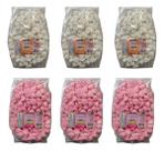 1200 Mini Suspiros Artesanal Lembrancinha Branco E Rosa