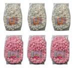 1200 Mini Suspiros Artesanal Lembrancinha Branco E Rosa