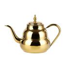 1200ml Chaleira Aço Inox Escovado Bico Fino Cha Cafe Ouro