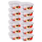12Potes de Vidro 800ML Tampa 4Travas Marmita Geladeira Airfryer 12Potes de Vidro 800ML Tampa 4Travas Marmita Geladeira Airfryer