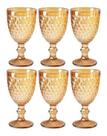 12taças Vidro Bico Abacaxi Metalizada Prata Dourado