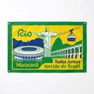 12UN Bandeira Brasil Rio Cristo Redentor 50x70 Copa 2026