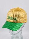 12UN Boné Brasil Lantejoulas Copa 2026 Verde Amarelo Torcedo