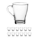 12un Canecas Vidro xícara café Transparente grossa 265ml