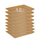 12un Petisqueira travessa Retangular 24cm Marrom Claro