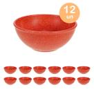 12un TIGELA 500ml BOWL CUMBUCA VASILHA SOPA CALDO VERMELHO