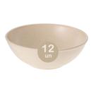 12un Tigela bowl 1lt salada petiscos Bege 18,5cm