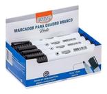 12x Marcador para Quadro Branco- Preto- Ponta 1,5mm Redonda