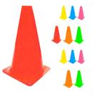 12x Mini Cone Sinalização Esportivo 23cm Agilidade Treino Colorido