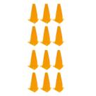 12x Mini Cone Sinalização Esportivo 23cm Agilidade Treino LARANJA