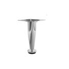 12x Pé Cônico Para Moveis 100mm 10cm Regulagem Cromado Forte Cromado