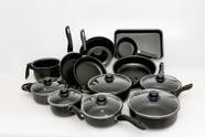 13 PEÇAS Conjunto Panelas 13 Peças Teflon Antiaderente Tampa De Vidro