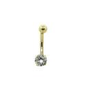 1333541 Piercing De Umbigo Em Ouro 18k Pedra Redonda 5mm 1333541 Piercing De Umbigo Em Ouro 18k Pedra Redonda 5mm