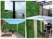 14 Placas Verdes Artificiais com folhagens ultrarrealistas UV grama permanente para parede vertical