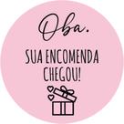 140 Etiquetas Adesivas 'OBA SUA ENCOMENDA CHEGOU' - 3,5x3,5cm 140 Etiquetas Adesivas 'OBA SUA ENCOMENDA CHEGOU' - 3,5x3,5cm