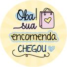 140 Etiquetas Adesivas 'OBA SUA ENCOMENDA CHEGOU' - 3,5x3,5cm 140 Etiquetas Adesivas 'OBA SUA ENCOMENDA CHEGOU' - 3,5x3,5cm