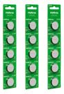 15 baterias pilhas de litio moeda 500mah 3v cr2450 intelbras
