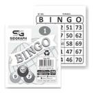 15 Blocos De Bingo Branco Sidgraph - 1500 Cartelas