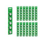 15 cartelas de 5 baterias pilhas botão 500mah 3v cr 2450 intelbras