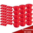 15 Conj Forma 6 Cupcake e Forma Espiral em Silicone Sortida