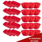 15 Conj Forma para Pães e Forma Espiral em Silicone Sortida