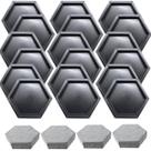 15 Forma Molde Sextavado Liso 25x25x6 Bloquete Concreto Tijolo Octavado Liso Reto Padrão