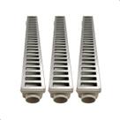 1,5 Metros Ralo Linear Sifonado Pluvial Grelha Aluminio 6x50cm Branco